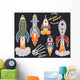 Rocket Launch Stickers Collection Wall Decal