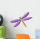 Cute Purple Dragonfly Wall Decal