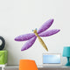 Cute Purple Dragonfly Wall Decal