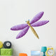 Cute Purple Dragonfly Wall Decal