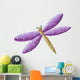 Cute Purple Dragonfly Wall Decal