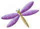 Cute Purple Dragonfly Wall Decal