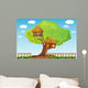 Two Tree Houses Illustration Wall Decal