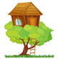 Tree House Wall Illustration Decal