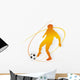 Orange Soccer Wall Decal