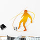 Orange Soccer Wall Decal