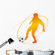 Orange Soccer Wall Decal