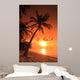 Beach Scene with Sunset Wall Decal