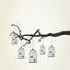 Birdie Cage3 Wall Decal