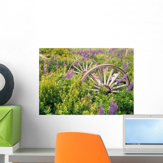 Old Wagon Wheels Wall Decal