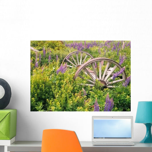 Old Wagon Wheels Wall Decal
