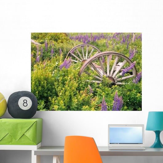 Old Wagon Wheels Wall Decal