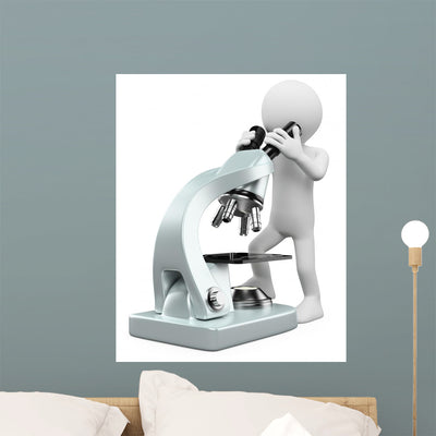 3D People Scientific Wall Decal shown on a wall