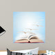 Magic Book Pages Flying Away Wall Decal