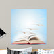Magic Book Pages Flying Away Wall Decal