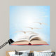 Magic Book Pages Flying Away Wall Decal