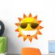 Sun Sunglasses White Wall Decal