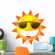 Sun Sunglasses White Wall Decal