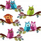 Owls Branches Wall Stickers Wall Decal