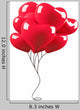Heart Balloons Wall Decal