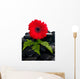 Red Gerbera Flower Wall Decal