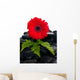 Red Gerbera Flower Wall Decal