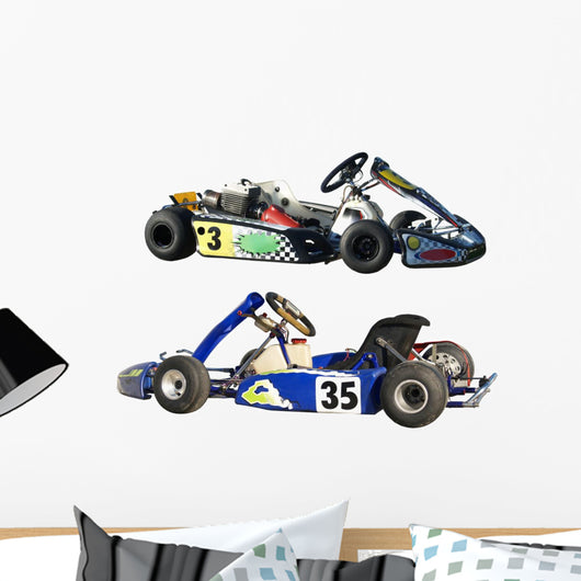 Two Go Karts Wall Decal