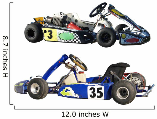 Two Go Karts Wall Decal