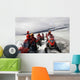 People Snowmobiles Glacier Wall Decal