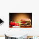 Hamburger and Vegetables Wall Decal