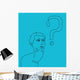 Thinking Man with Question Wall Decal