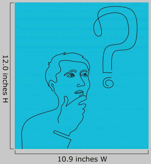 Thinking Man with Question Wall Decal