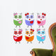 Colorful Cartoon Owls Wall Decal