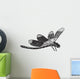 Dragonfly, vintage engraving Wall Decal