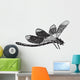Dragonfly, vintage engraving Wall Decal