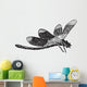 Dragonfly, vintage engraving Wall Decal