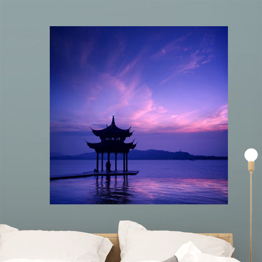 West Lake with Sunset Wall Decal