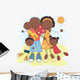 Happy African American Family Wall Decal