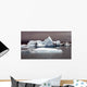 Icebergs against Purple Wall Decal