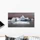 Icebergs against Purple Wall Decal