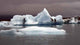 Icebergs against Purple Wall Decal