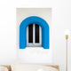 Blue Portcullis Window Wall Decal