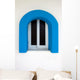 Blue Portcullis Window Wall Decal