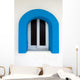 Blue Portcullis Window Wall Decal