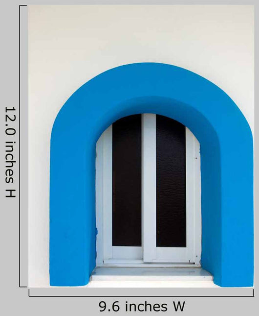 Blue Portcullis Window Wall Decal