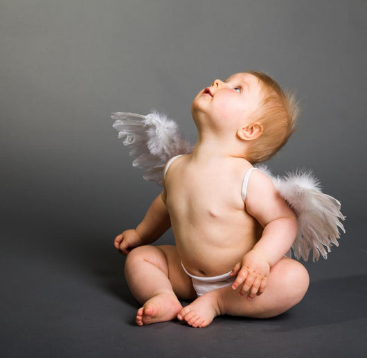 Infant Baby with Angel Wall Decal