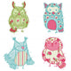 Shabby Chic Owls Wall Stickers Wall Decal