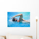 Young Man Swimming Front Wall Decal