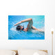 Young Man Swimming Front Wall Decal