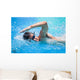 Young Man Swimming Front Wall Decal